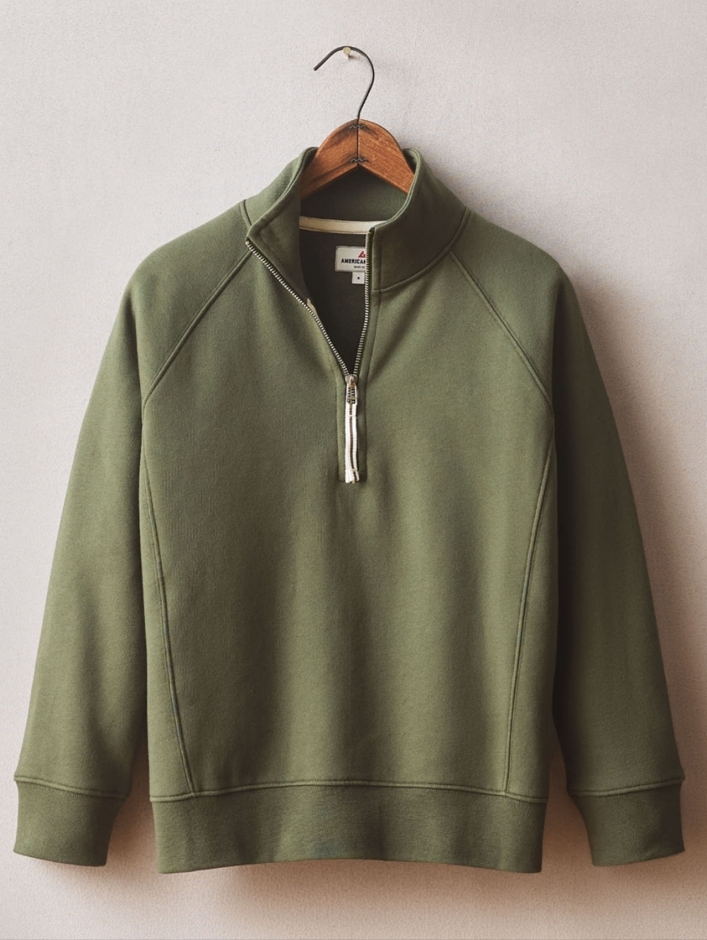 American Giant Mid-weight Half-Zip Pullover Sweatshirt New